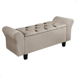 Recamier Baú Divã Luxo 90 Cm Decoração Calçadeira para Cama Box Quarto Solteiro - 5