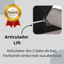 Ver imagem 2 de Recamier Baú Banco Puff Calçadeira 90 Cm Solteiro Organizador Sapateira Quarto Cama Box