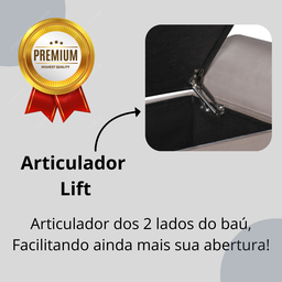 Recamier Baú Divã Luxo 90 Cm Decoração Calçadeira para Cama Box Quarto Solteiro - 3