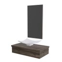 Ver imagem 3 de Bancada para Banheiro 80cm com Cuba Folha F44 e Espelheira 801W Metrópole Marrom/Carvalho Dark