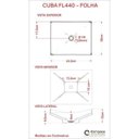 Ver imagem 6 de Bancada para Banheiro 80cm com Cuba Folha F44 e Espelheira 801W Metrópole Marrom/Nogal