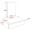 Ver imagem 5 de Bancada para Banheiro 80cm com Cuba Folha F44 e Espelheira 801W Metrópole Marrom/Nogal