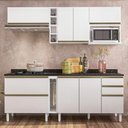 Ver imagem 1 de Cozinha Modulada Para Cooktop 08 Peças Kal Branco Branco