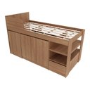 Ver imagem 3 de Cama Solteiro Com Escrivaninha Para Colchão 88 X 188Cm Multimóveis Vcr35067 Amêndoa Amêndoa
