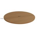 Ver imagem 2 de Tampo Mesa Sala de Jantar Madeirado Madeirado Ta70 Crome S/ Vidro Redondo 90x90cm Canela -