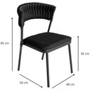 Ver imagem 4 de Conjunto Alumínio 4 Cadeiras Monaco Trico com Mesa Ripada Malta Preto