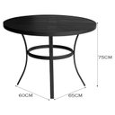 Ver imagem 3 de Conjunto Alumínio 4 Cadeiras Monaco Trico com Mesa Ripada Malta Preto