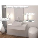 Ver imagem 7 de Bancada para Banheiro 80cm com Cuba Q39 e Espelheira 801W Metrópole Comapace Branco/Chess