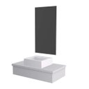 Ver imagem 3 de Bancada para Banheiro 80cm com Cuba Q39 e Espelheira 801W Metrópole Comapace Branco/Chess