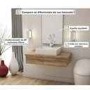 Ver imagem 7 de Bancada para Banheiro 80cm com Cuba Q39 e Espelheira 801W Metrópole Comapace Marrom/Carvalho