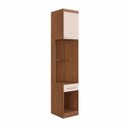 Ver imagem 1 de Armário Modulado com Mesa de Cabeceira 39 X 218 Cm 1 Gaveta 1 Porta Mdp Freijó Off White Clicklar