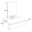 Ver imagem 5 de Bancada para Banheiro 80cm com Cuba Q39 e Espelheira 801W Metrópole Comapace Marrom/Nogal