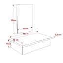 Ver imagem 5 de Bancada para Banheiro 80cm com Cuba Q39 e Espelheira 801W Metrópole Comapace Preto/Onix