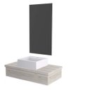Ver imagem 3 de Bancada para Banheiro 80cm com Cuba Q39 e Espelheira 801W Metrópole Comapace Branco/Snow