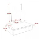 Ver imagem 5 de Bancada para Banheiro 80cm com Cuba Q39 e Espelheira 801W Metrópole Comapace Branco/Snow