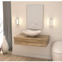 Ver imagem 1 de Conjunto para Banheiro 80cm Cuba Abaulada L42 e Espelheira 801W Metrópole