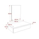 Ver imagem 4 de Conjunto para Banheiro 80cm Cuba Abaulada L42 e Espelheira 801W Metrópole Marrom/Carvalho Dark