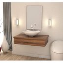 Ver imagem 1 de Conjunto para Banheiro 80cm Cuba Abaulada L42 e Espelheira 801W Metrópole