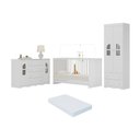 Ver imagem 1 de Quarto de Bebê Completo com Berço 3 em 1 com Colchão Incluso Liz Multimóveis Mp4579