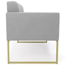 Ver mais imagens de Sofá Namoradeira Base Industrial Dourado Ana Suede Cinza - Ibiza