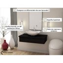 Ver imagem 2 de Conjunto para Banheiro 80cm Cuba Abaulada L42 e Espelheira 801W Metrópole Preto/Onix