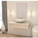 Ver imagem 1 de Conjunto para Banheiro 80cm Cuba Abaulada L42 e Espelheira 801W Metrópole 