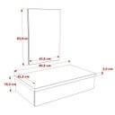Ver imagem 5 de Bancada para Banheiro 80cm com Cuba Canoa L45 e Espelheira 801W Metrópole Marrom/Carvalho