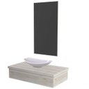 Ver imagem 3 de Bancada para Banheiro 80cm com Cuba Canoa L45 e Espelheira 801W Metrópole Branco/Snow
