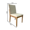 Ver imagem 2 de Conjunto 2 Cadeiras Madeira Maciça Niki Estofada Para Mesa De Jantar