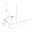 Ver imagem 5 de Conjunto Bancada para Banheiro 80cm com Cuba RT45 e Espelheira 801W Metrópole Branco/Chess