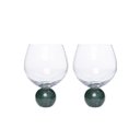 Ver imagem 1 de Jogo 2 Taças para Gin de Cristal e Mármore Verde 640ml 23114 Mart