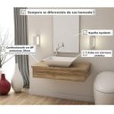 Ver imagem 7 de Conjunto Bancada para Banheiro 80cm com Cuba RT45 e Espelheira 801W Metrópole Marrom/Carvalho