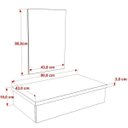 Ver imagem 5 de Conjunto Bancada para Banheiro 80cm com Cuba RT45 e Espelheira 801W Metrópole Marrom/Carvalho Dark