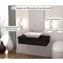 Ver imagem 7 de Conjunto Bancada para Banheiro 80cm com Cuba RT45 e Espelheira 801W Metrópole Preto/Onix