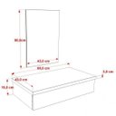 Ver imagem 5 de Conjunto Bancada para Banheiro 80cm com Cuba RT45 e Espelheira 801W Metrópole Preto/Onix