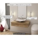 Ver imagem 6 de Bancada para Banheiro 80cm com Cuba Folha F44 800W Metrópole Marrom/Carvalho