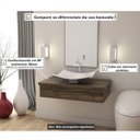Ver imagem 6 de Bancada para Banheiro 80cm com Cuba Folha F44 800W Metrópole Marrom/Carvalho Dark