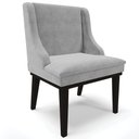 Ver mais imagens de Kit 2 Cadeiras Decorativas Sala de Jantar Base Fixa de Madeira Firenze Suede Cinza/Preto G19 - Gran