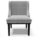 Ver imagem 7 de Kit 2 Cadeiras Decorativas Sala de Jantar Base Fixa de Madeira Firenze Suede Cinza/Preto G19 - Gran