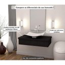 Ver imagem 6 de Bancada para Banheiro 80cm com Cuba Folha F44 800W Metrópole Preto/Onix