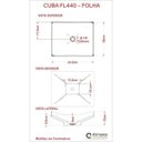 Ver imagem 5 de Bancada para Banheiro 80cm com Cuba Folha F44 800W Metrópole Branco/Snow