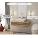 Ver imagem 6 de Bancada para Banheiro 80cm com Cuba Q39 800W Metrópole Marrom/Carvalho
