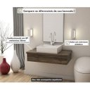 Ver imagem 6 de Bancada para Banheiro 80cm com Cuba Q39 800W Metrópole Marrom/Carvalho Dark