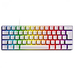 TECLADO MECANICO 60% ZOT BRANCO OUTEMU BLUE HOTSWAP LED RGB - PZWOHBLRGB - ABNT2 - 1