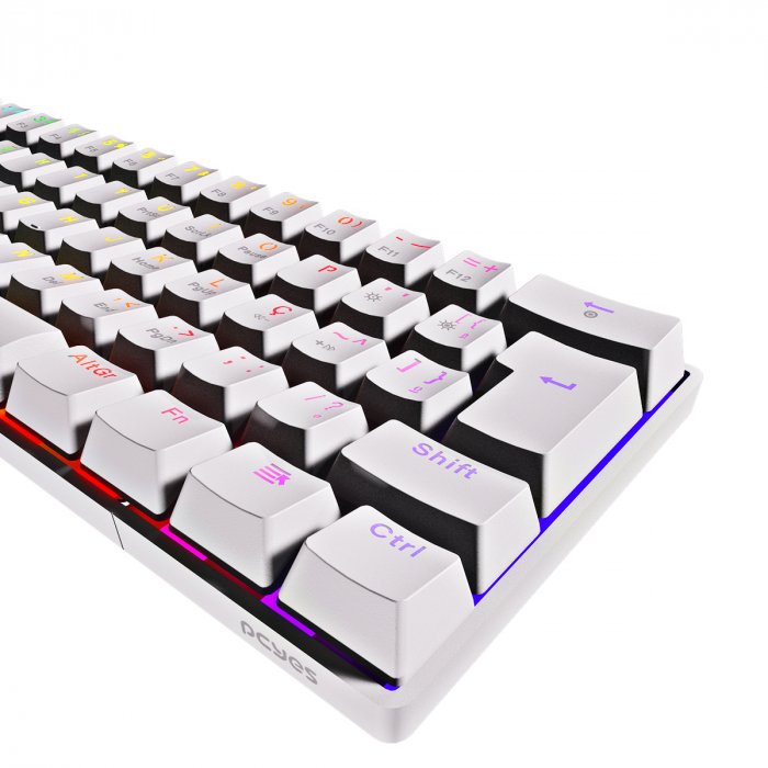 TECLADO MECANICO 60% ZOT BRANCO OUTEMU BLUE HOTSWAP LED RGB - PZWOHBLRGB - ABNT2 - 3