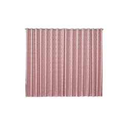 Cortina Jacquard 3,00x2,70 Para Trilho Suíço:Rosê/Rosa - 1