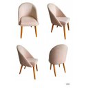 Ver imagem 2 de Kit 4 Cadeiras de Jantar Lua Pe Palito Suede Bege