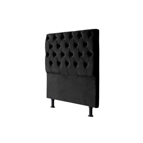 Cabeceira de Cama Box Solteiro 88 Cm Versalite Suede Veludo Preto