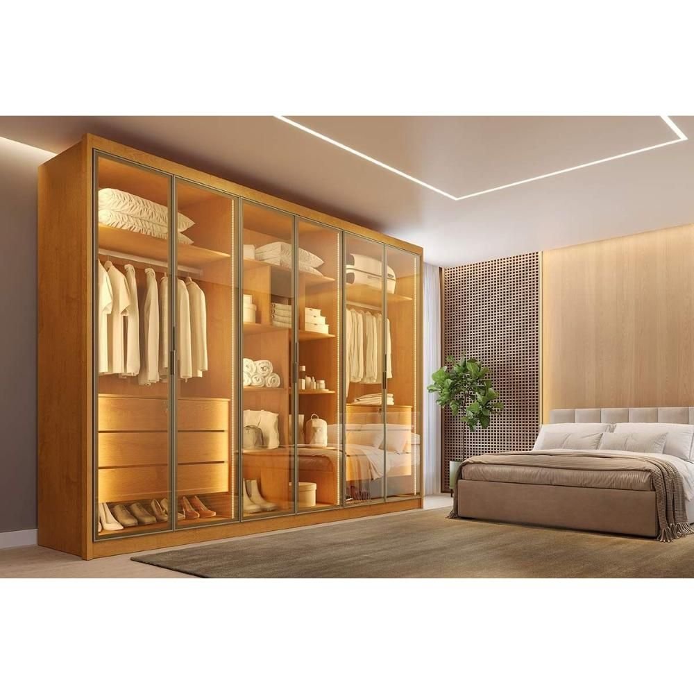 Guarda Roupa Casal 6 Portas Vid 6GAVS Madri Peroba Europa | MadeiraMadeira
