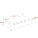 Ver imagem 4 de Conjunto Bancada para Banheiro 80cm com Cuba Canoa L45 800W Metrópole Branco/Chess